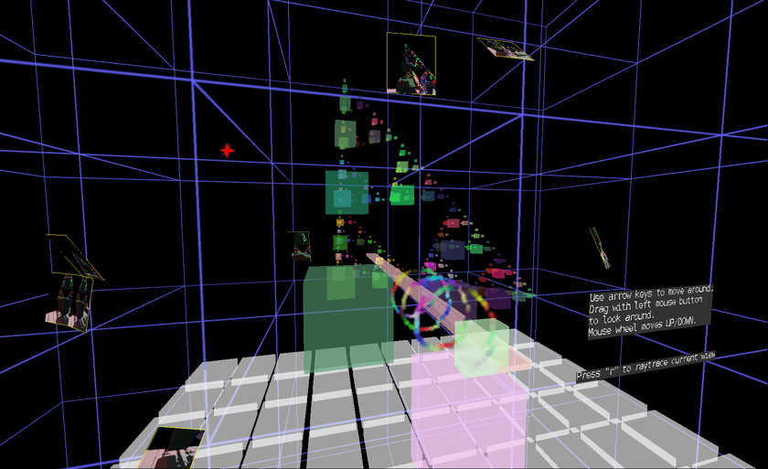 Raytracing fractal in voxel polygon hybrid scene.png